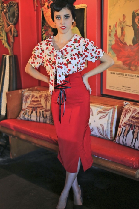 Lucille Blouse Cherry