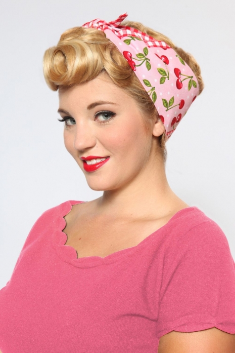 Rosie Bandana Pink Cherry