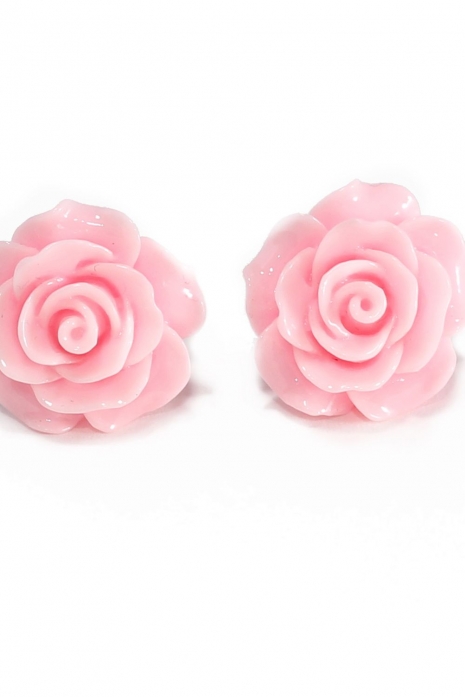 Pink Roses Earrings