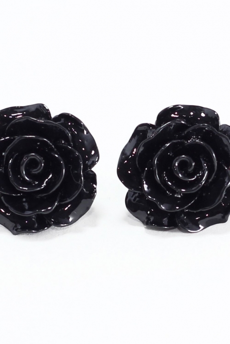 Black Roses Earrings