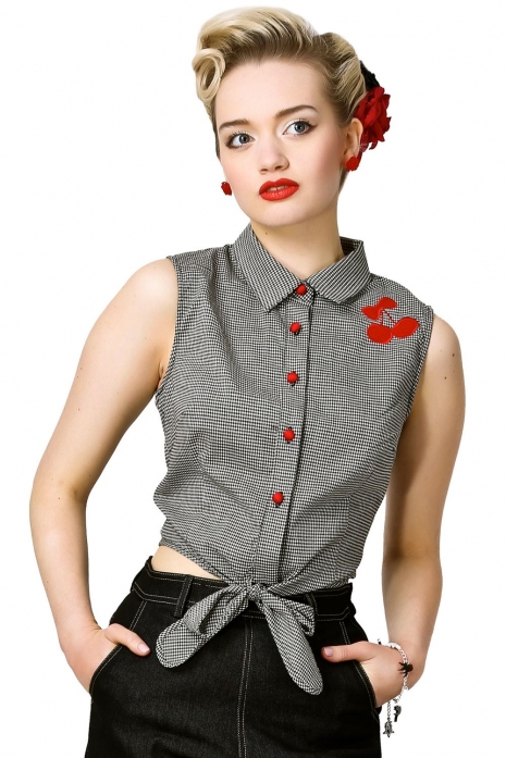 Tara Cherry Gingham Top