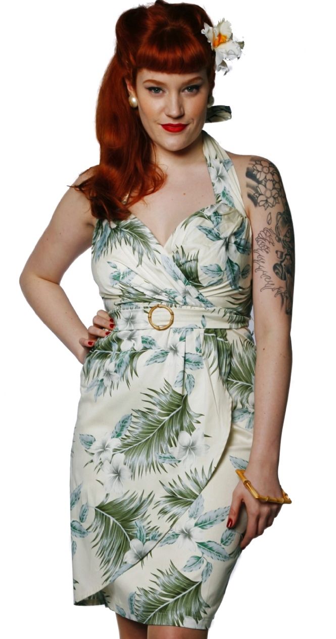 Sarong Dress Ivory | Dresses - Pinup Empire Clothing